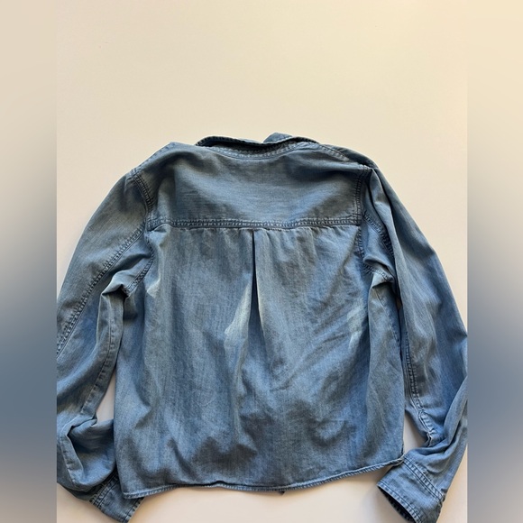 Madewell Blue Long Sleeve Button Down Shirt - Picture 3 of 8